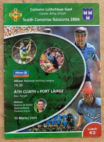 2004 Dublin v Waterford - GAA Allianz Hurling League Programme