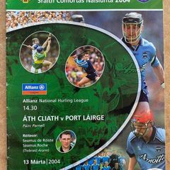 2004 Dublin v Waterford - GAA Allianz Hurling League Programme
