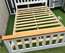 Gorgeous Modern White 4Ft Small Double Wooden Bed Frame - Can Deliver