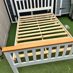 Gorgeous Modern White 4Ft Small Double Wooden Bed Frame - Can Deliver
