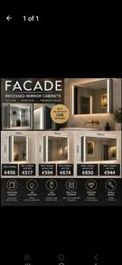 Facade recessed mirror cabinets 500/600/1000