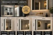 Facade recessed mirror cabinets 500/600/1000