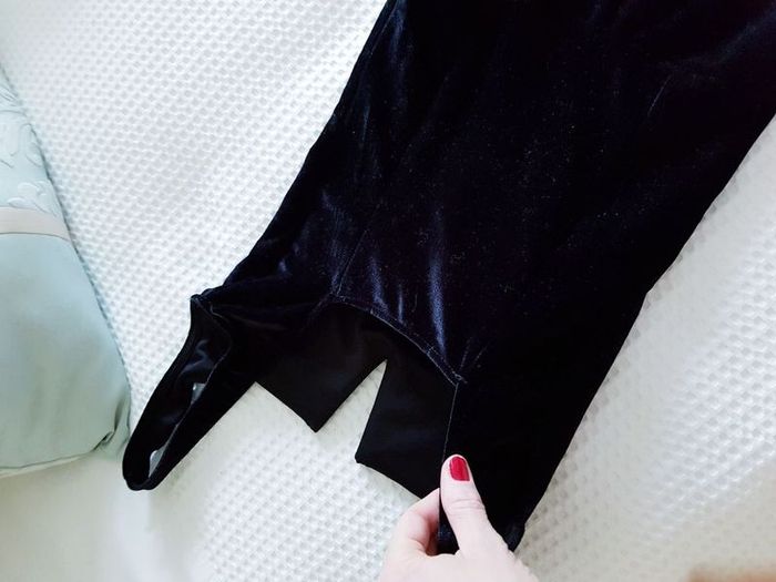 Black Velvet Bodysuit - Size xs