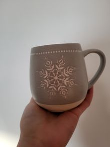 Winter ceramic mug with snowflake NEW