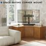 Universal TV Stand for 24 60 Inch LCD LED OLED Plasma TVs, Height Adjustable Table Top Pedestal with Bracket, 8mm Tempered Glass Base, 45kg Load, Max VESA 400x400mm, Cable Management Image 3