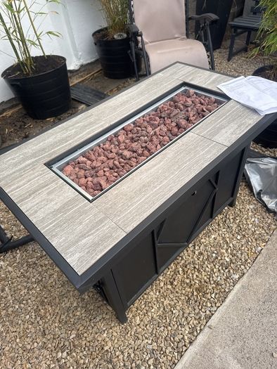 garden gas fire/table