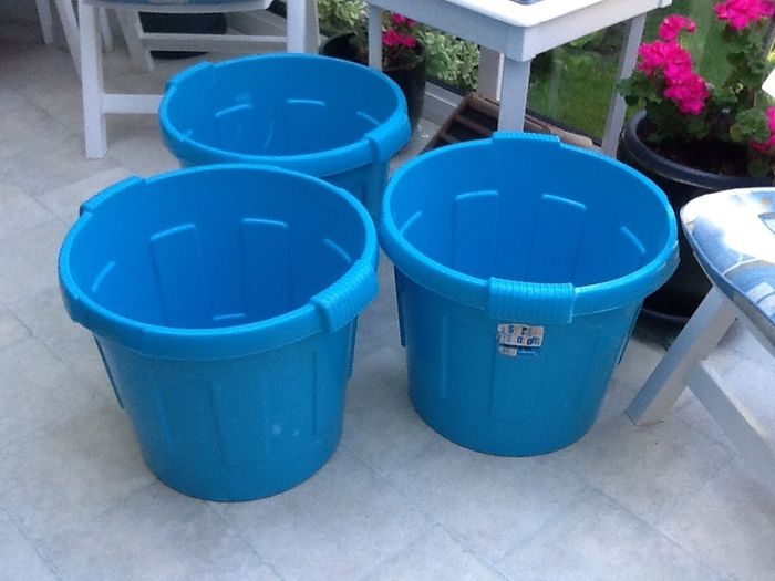 3 Large Solid Stackable Storage Bins