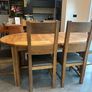 solid oak table and 6 chairs Image 3