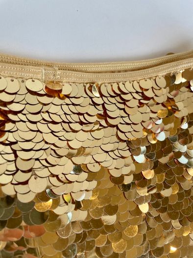 Vintage Leg Avenue Gold Sequin Hotpants Size S