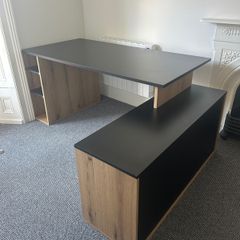 Large Desk with Drawers and Shelves
