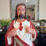 Stunning vintage hand-painted Sacred Heart of Jesus statue Image 2
