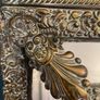 French repousse brass cushion mirror Image 4