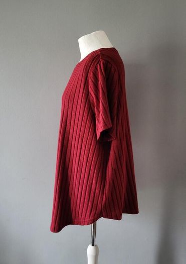 Shein burgundy ribbed top, Size 3XL / UK22