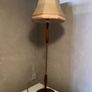 Vintage Mid Century Teak Floor Lamp with Original Shade Image 2