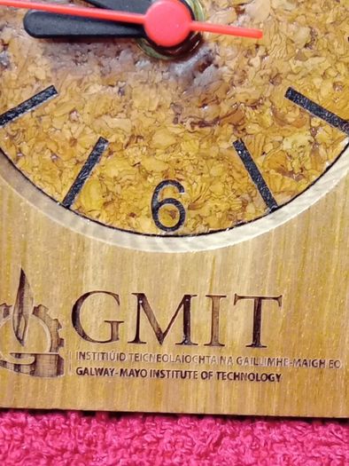 Wooden Desk Top Clock  ( GMIT )