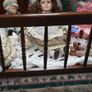 Vintage Wooden Baby Cradle Image 4