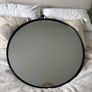 Beautiful black framed round mirror Image 2