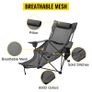 Outdoor Folding Camp Chair Backrest With Footrest Portable Bed Nap Chair For Camping Fishing Foldable Beach Lounge Chair Image 2