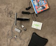 wii with controller and games