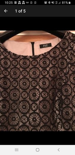 Gold And Black Lace Dress