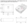 White Rectangular Countertop Sink 40.5x30.5x13cm Countertop Basin, Smooth Glazed Surface, Cloakroom & Toilet Use, Easy Clean, Modern Bathroom Design Image 3