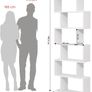 New 6-Tier Wooden Bookcase Storage (White) - FREE P&P Image 5
