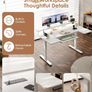U-Shaped Electric Standing Desk with LED Lights & USB Ports Image 3