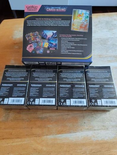 Pokemon Tcg Mega Evolution Chaos Rising Etb Plus Booster Bundles X4