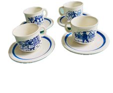 Delft Cups and Saucers