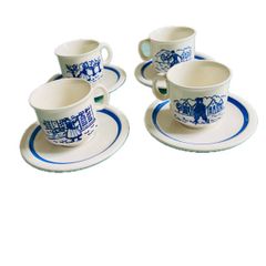 Delft Cups and Saucers