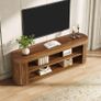 120cm Wooden Entrance Bench with 2-Tier Shoe Rack, Rustic Hallway Storage Bench, Entryway Seating Bench for Bedroom, Living Room & Dining Room Image 3