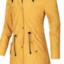Women's PU Rain Jacket with Hood, Waterproof Windbreaker Image 3