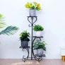 Brand New Metal Plant Shelf Flower Display Stand Garden Planter Holder with 4 Tier Shelves Indoor (Black) Image 2