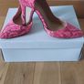 Head over heels by Dune snake print shoes and matching bag Image 3