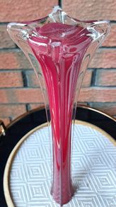 Vintage Murano Cranberry Vase