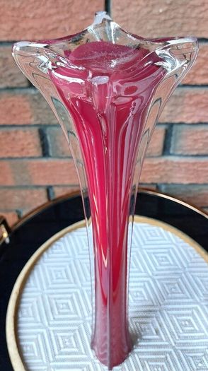 Vintage Murano Cranberry Vase