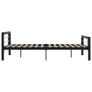 Bed Frame Black and White Metal 160x200 cm Image 4