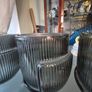 Vintage 3 glass plant holders Image 3