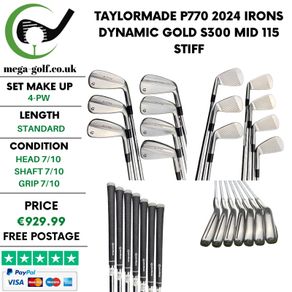 Taylormade P770 2024 Irons / 4-Pw / Dynamic Gold S300 Mid 115 Stiff
