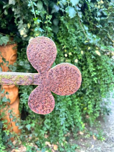 Pair of Victorian Iron Cross Finials Architectural Salvage