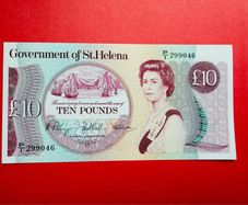 Saint Helena  10  POUNDS    1985   . Pick  9b  Scarce  ( Uncirculated )