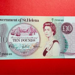 Saint Helena  10  POUNDS    1985   . Pick  9b  Scarce  ( Uncirculated )
