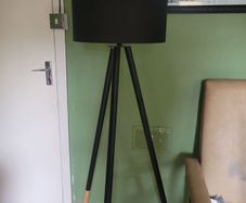 Tall black floor lamp