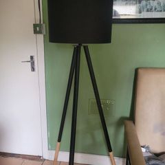Tall black floor lamp