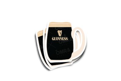Guinness Tankard Glossy Sticker 2-Pack