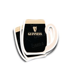 Guinness Tankard Glossy Sticker 3-Pack