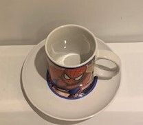 Vintage Spiderman Ceramic Breakfast Set 2002