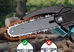 Mini Chainsaw Cordless 6 Inch with 2 Batteries and 2 Chains, Small Battery Chain Saw Electric with Safety Lock and Brushless Motor for Trimming Branches