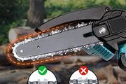 Mini Chainsaw Cordless 6 Inch with 2 Batteries and 2 Chains, Small Battery Chain Saw Electric with Safety Lock and Brushless Motor for Trimming Branches
