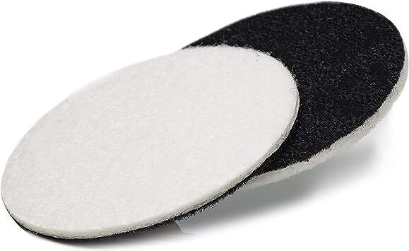 GLASS POLISH 11009 GP-PRO Felt Polishing Pad Set for Polishing Glass, Plastic, Metal, Marble | 115 mm | Pack of 5 Pads